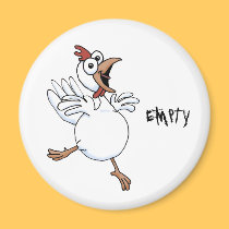 EMPTY dishwasher (happy chicken) magnets by graphicdoodles EMPTY dishwasher (happy chicken) magnets