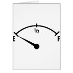 empty fuel tank icon greeting card