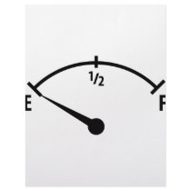 empty fuel tank icon letterhead