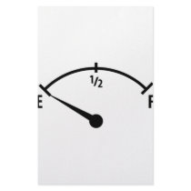 empty fuel tank icon stationery
