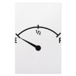 empty fuel tank icon stationery
