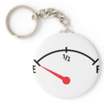 empty fuel tank indicator gauge car keychain