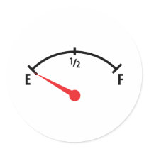 empty fuel tank indicator gauge car stickers by Tomaniac empty fuel tank indicator gauge car stickers