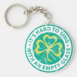 Empty Glass Shamrock Key Chain
