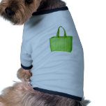 Empty green reusable grocery bag dog clothing