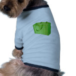 Empty green reusable shopping bag dog tee