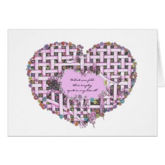 Empty Heart Color Me Greeting Card