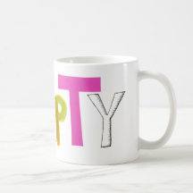 Empty hollow still quiet vacant zen color word art mug