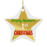 Empty Nest 1st Christmas Gold Star ornaments