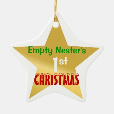 Empty Nest 1st Christmas Gold Star Ornaments