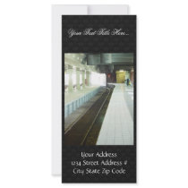 Empty Platform At Perth Railway Station Custom Rack Card