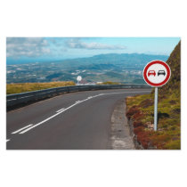 Empty road with turn custom stationery