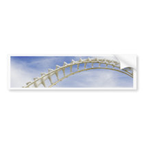 Empty roller coaster tracks bumper sticker