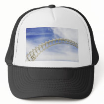 Empty roller coaster tracks mesh hats