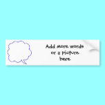 Empty speech bubble #1 bumper stickers