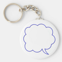 Empty speech bubble #1 key chain