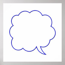 Empty speech bubble #1 poster