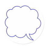 Empty speech bubble #1 round sticker