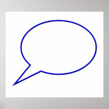 Empty speech bubble #2 print