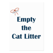 Empty The Cat Litter Reminders Business Card Template