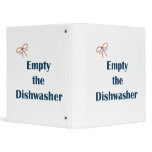 Empty The Dishwasher Reminders 3 Ring Binders