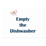 Empty The Dishwasher Reminders Business Card Template