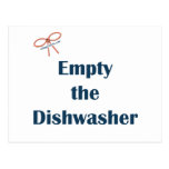 Empty The Dishwasher Reminders Postcard