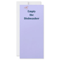 Empty The Dishwasher Reminders Custom Rack Card