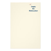 Empty The Dishwasher Reminders Customized Stationery