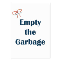 Empty The Garbage Reminders Business Card Template