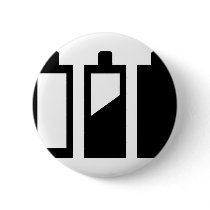 empty to full batteries pinback button