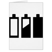 empty to full batteries card