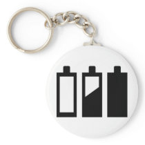 empty to full batteries key chains