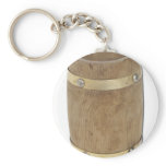 EmptyWoodenBarrel050111 Key Chains