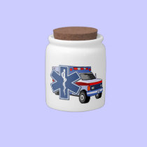 EMS Ambulance candy jars