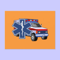 EMS Ambulance postcards