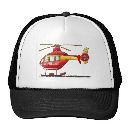 EMS EMT Rescue Medical Helicopter Ambulance Mesh Hat