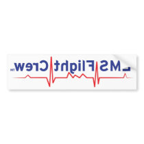 EMS Flight Crew (logo backwards) Bumper Stickers