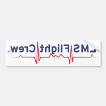 EMS Flight Crew (logo backwards) Bumper Stickers