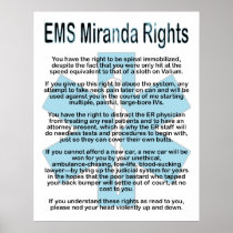 EMS Miranda Rights Poster