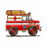 EMS Rescue Van Ambulance Fire Truck t-shirts