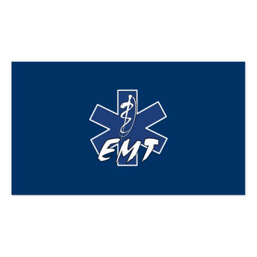EMT Active Star of Life Business Card Templates (front side)