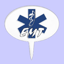 EMT Active Star Of Life cake picks