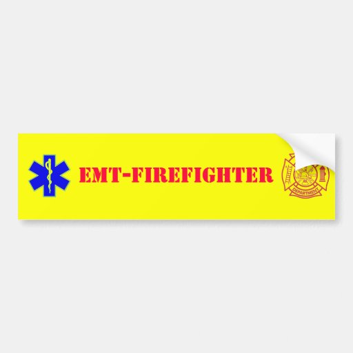 EMTFIREFIGHTER bumper sticker Zazzle