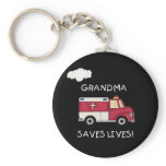 EMT Grandma Saves Lives Key Chain