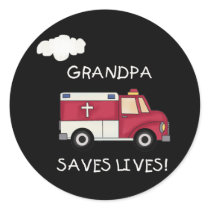 EMT Grandpa Saves Lives stickers by toddlersplace EMT Grandpa Saves Lives stickers