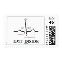 EMT Inside (ECG / EKG Electrocardiogram) Stamp