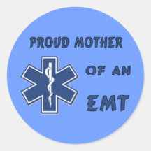 EMT Mother Round Stickers