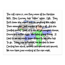 EMT/Paramedic Story ARt Gifts Postcards