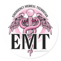 EMT Pink Caduceus Sticker
